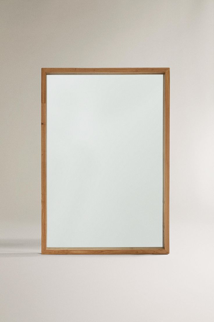 Large Elm Wood Mirror