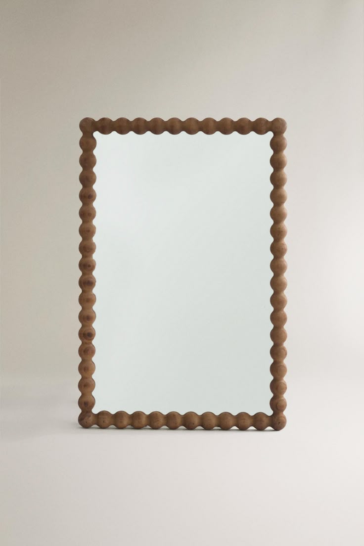 Rectangular Mango Wood Beaded Mirror