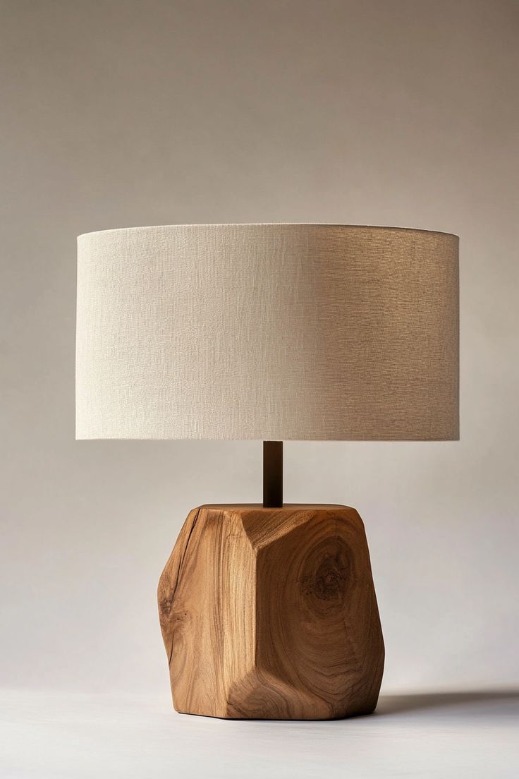 Aurea Teardrop Wooden Table Lamp