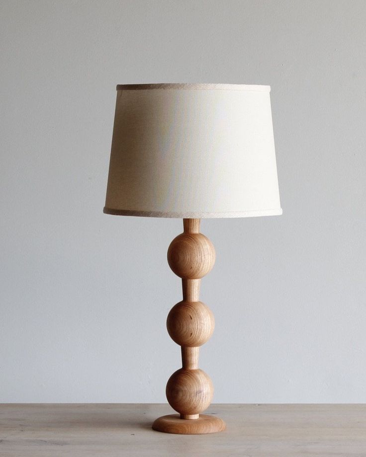 Hugo Solid Oak Table Lamp